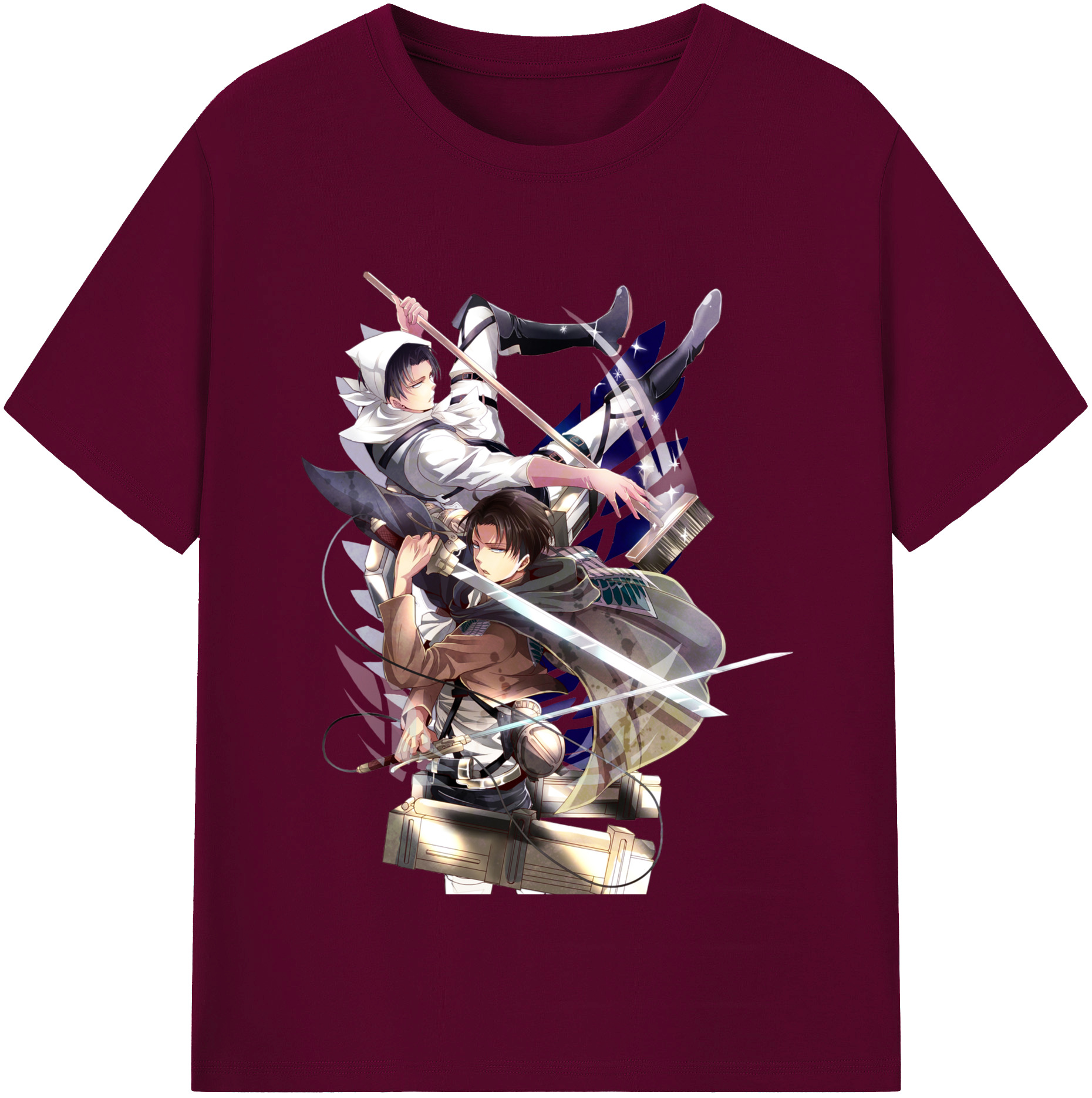 （画像用） 進撃の巨人 リヴァイ·アッカーマン Attack on Titan Levi Ackerman レディースカジュアルプリントTシャツ（綿100％）